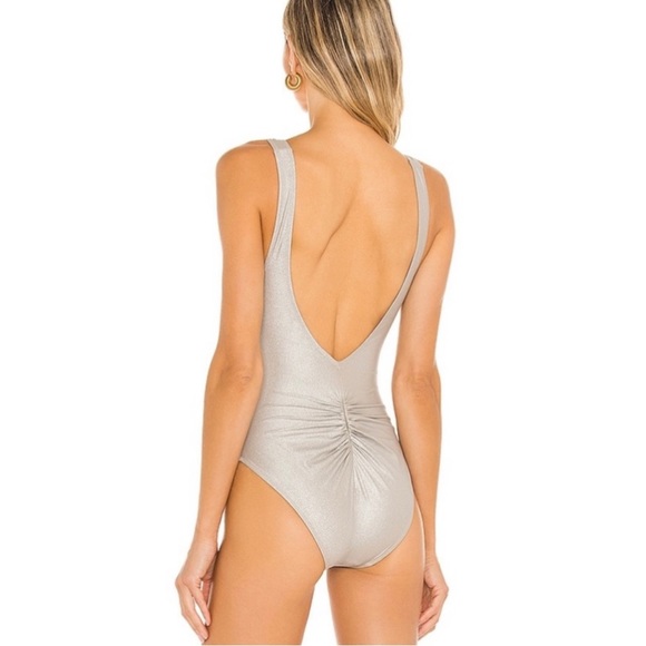 Solid and striped x revolve metallic one piece swimsuit - Picture 2 of 5